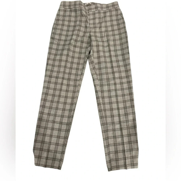 NWT Ecru Mayfair Grey Plaid Work Pants size 6 - Picture 1 of 4